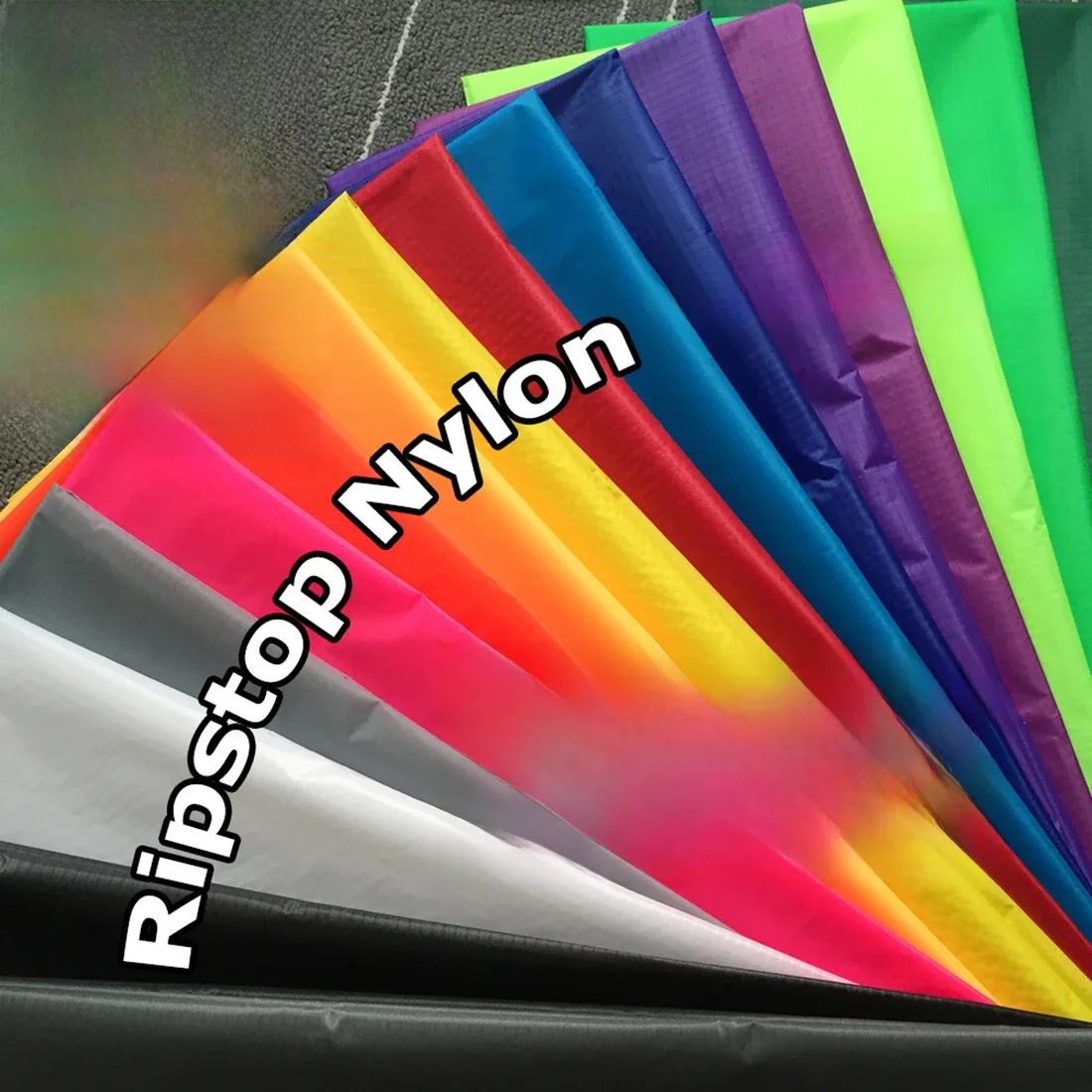 10 metrów Ripstop Nylon Kite Fabric Water Repellent Outdoor Fabric PU Coated Bag Banner Making Cloth Tent Tarp Cover Stuff Sack (Red) — Zdjęcie 2 z 2