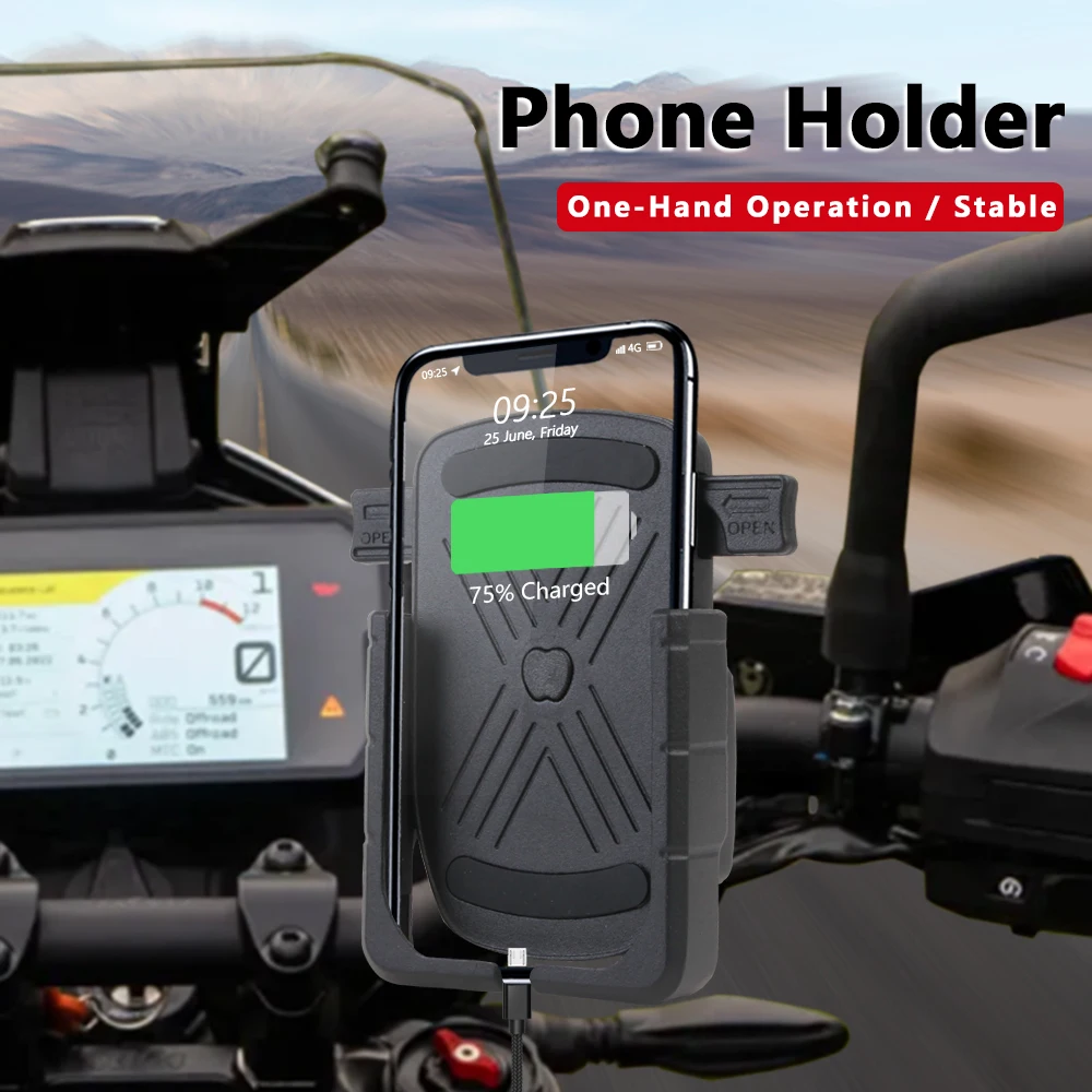 Motorcycle Phone Mount RX4 RX6 Phone Holder USB Charger for Zongshen Cyclone RX500 RX3S RX1S Max RE3 RT3 RG3 RA2 RZ3S 2021 2022