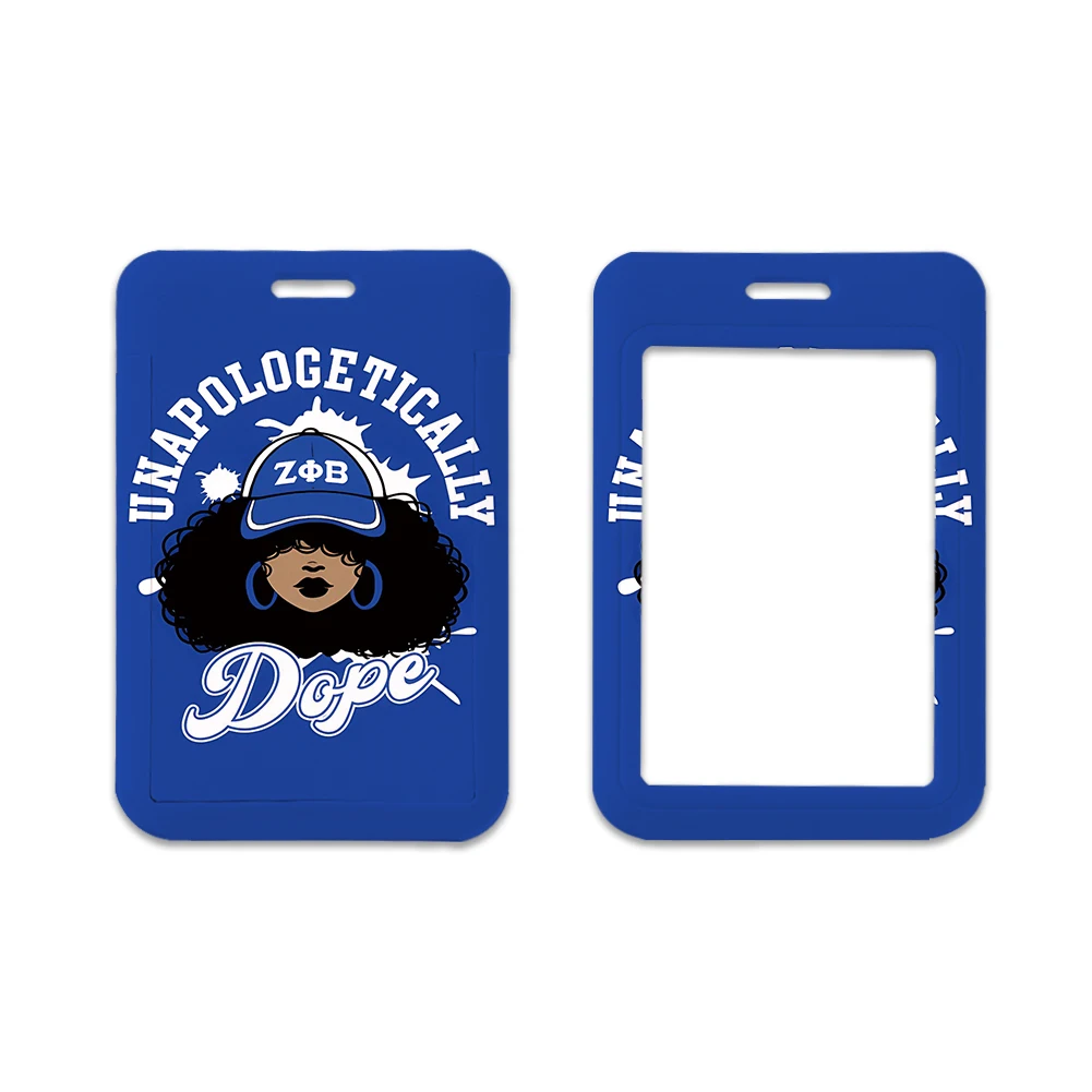 

Sorority Card Holder Work Permit Name Badge ID Badge Holder Hard Plastic Card Protector Id Card Neck Strap