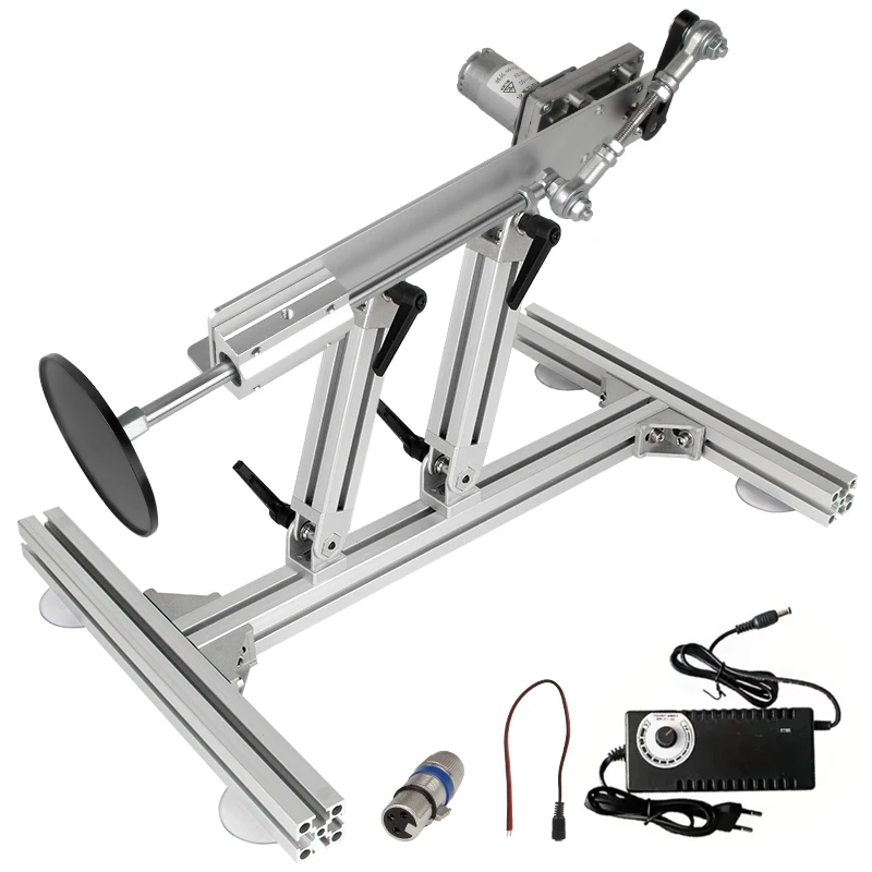 60-200mm slaglengte verstelbare telescopische lineaire actuator kit met voeding, 130 RPM optioneel, 3XLR connector/zuignap/beugel