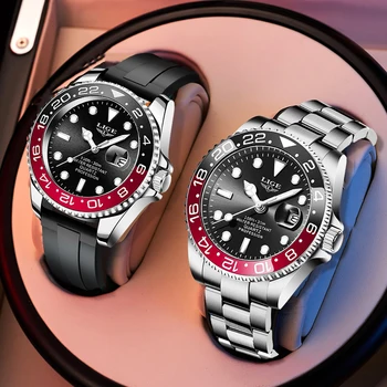 LIGE Moda Relógio de Quartzo para Homens Data Relógio Esportes Relógios À Prova D 'Água Homens Relógio de Pulso Luminoso Luxo Relogio masculino + caixa