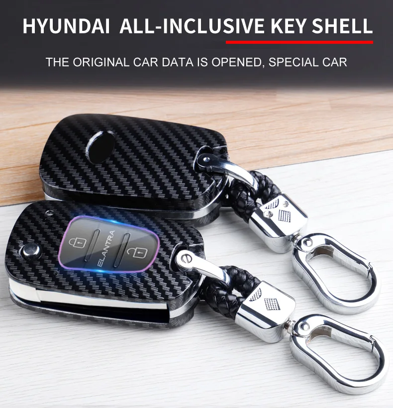 

Premium Carbon Fiber Texture Key Shell for Hyundai E Car Keys - Durable, Waterproof, and Dustproof with Multiple Color Options