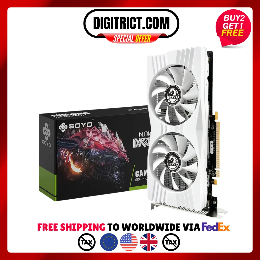 

SOYO AMD Redaon RX580 8G Graphics Card GDDR5 Memory 256Bit White Gaming Video Card Supports HDMI DP Interface Computer Combo