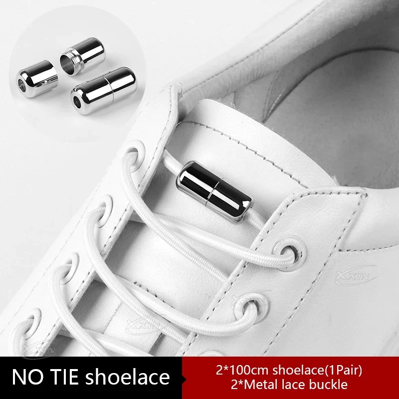 【Xxin】No Tie Shoelaces men and women adults and children sport Locking lazy Shoe Laces Elastic Shoelace for Shoestrings 22 color