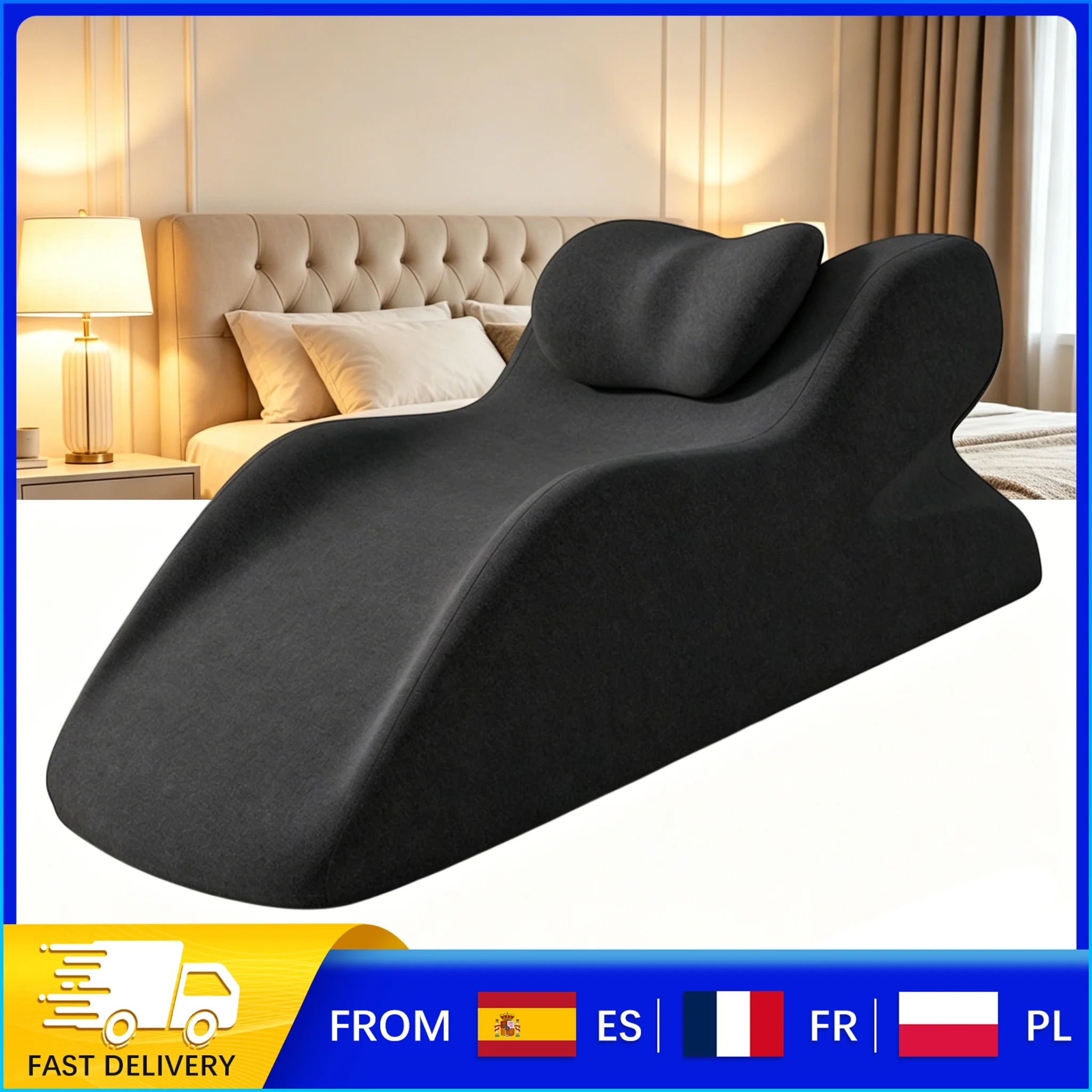 Oreiller ergonomique de traction cervicale, coussin multifonctionnel de soutien pour le dos et les jambes pour soulager la douleur, coussin de lit en mousse à mémoire de forme, décompression de la