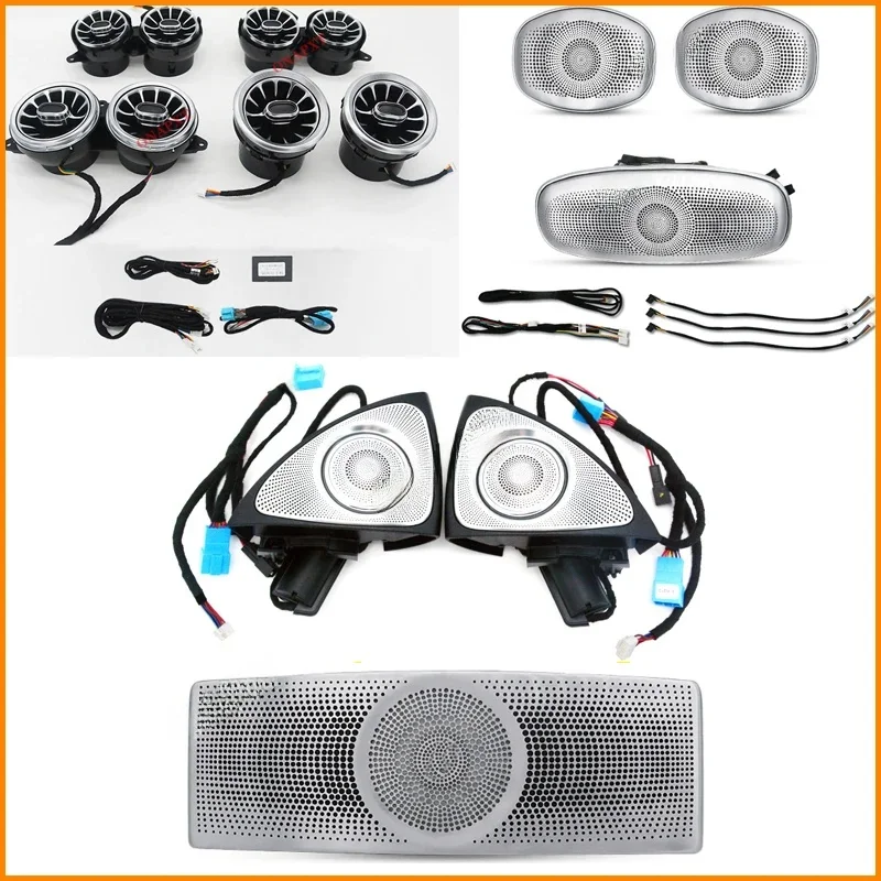 Für Mercedes-Benz S-Klasse W222 S320 S350 S400 S450 S500 Auto LED Luftauslass 3D Hochtöner Deckenlautsprecher Ambientebeleuchtung Düsenlampe