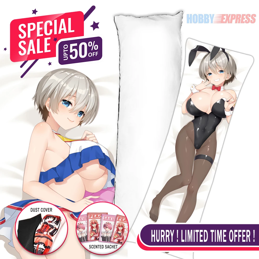 Hobby Express Anime Dakimakura Japanese Otaku Waifu Life Size Doublesided Print Hugging Body Pillow Cover Uzaki Hana ADP20057-1