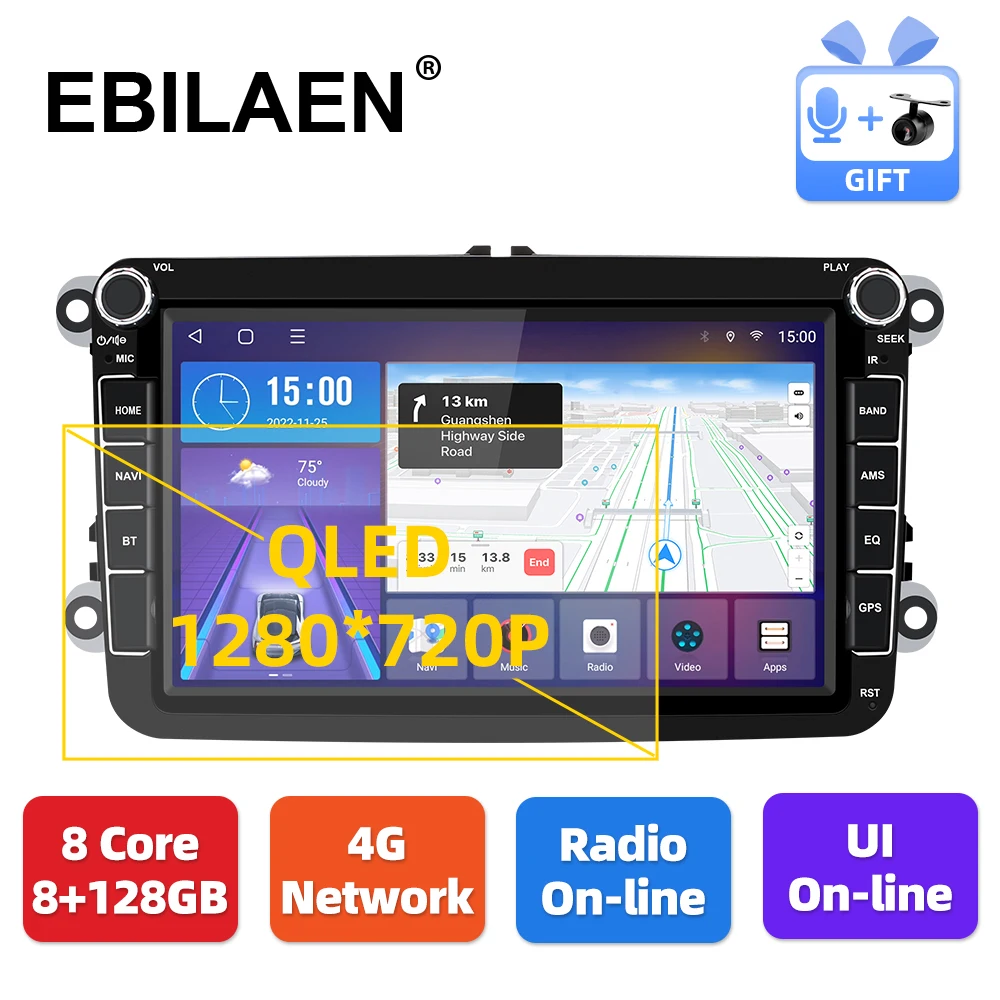 Car Multimedia Player For VW Volkswagen Golf Polo Tiguan Passat B7 B6 SEAT Leon Skoda Octavia Android 10 Radio GPS Navigation 4G