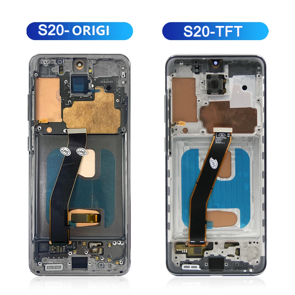 Tested For Samsung S20 4G G980F/DS G980 SM-G980 LCD Display Touch Screen Digitizer For Samsung S20 LCD With Frame