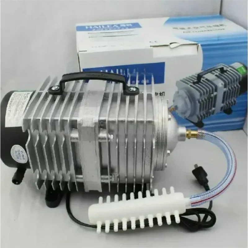 Nowa elektromagnetyczna sprężarka powietrza Hailea ACO-500 500W 420L/Min do akwarium - pompa powietrza AC Oxyen do akwarium. — zdjęcie 2