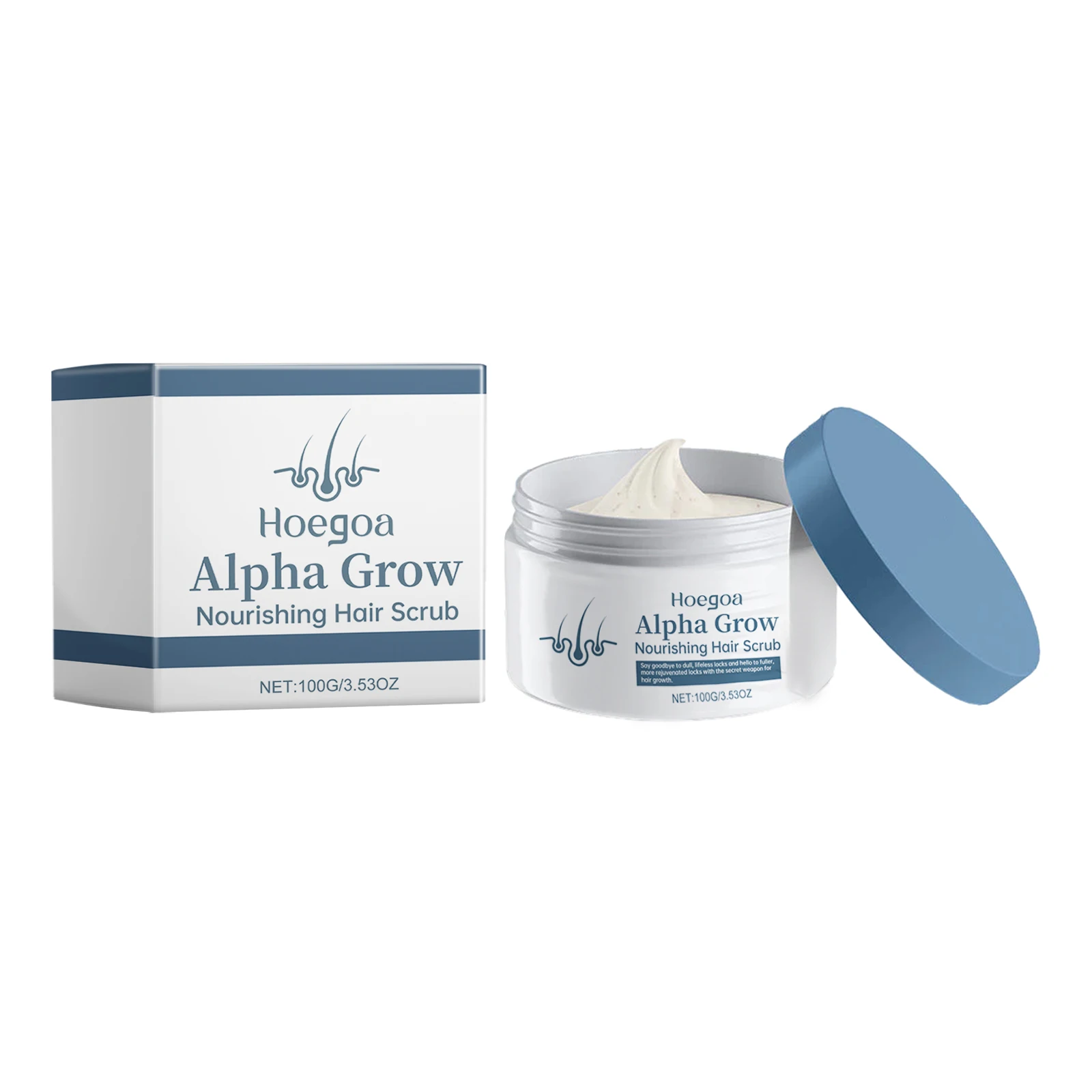 Alpha Grow Hair Scrub Nourish & Clarify Exfoliating Scalp Scrub Clean Scalp Dandruff Fluffy Moisturizing Firming Hair Care Scrub