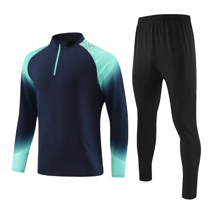 

Men's Football Tracksuit 23-24 Training Soccer Survetement Kits Customized Name Number Logo Spring Winter Warm-up Sportwears