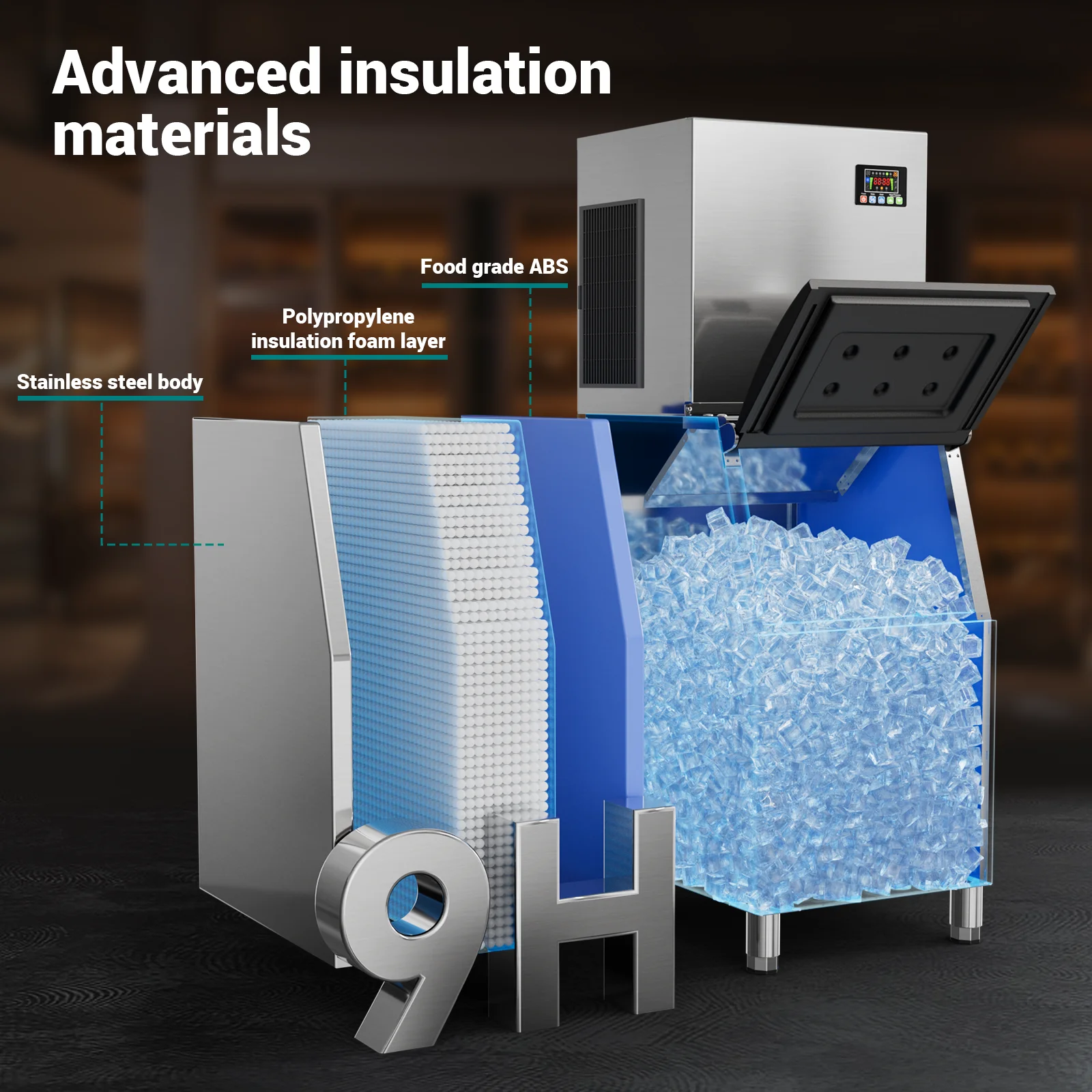 Mesin Es Komersial 550LBS/24H, - Home Bar And Counter ulasan dan harga