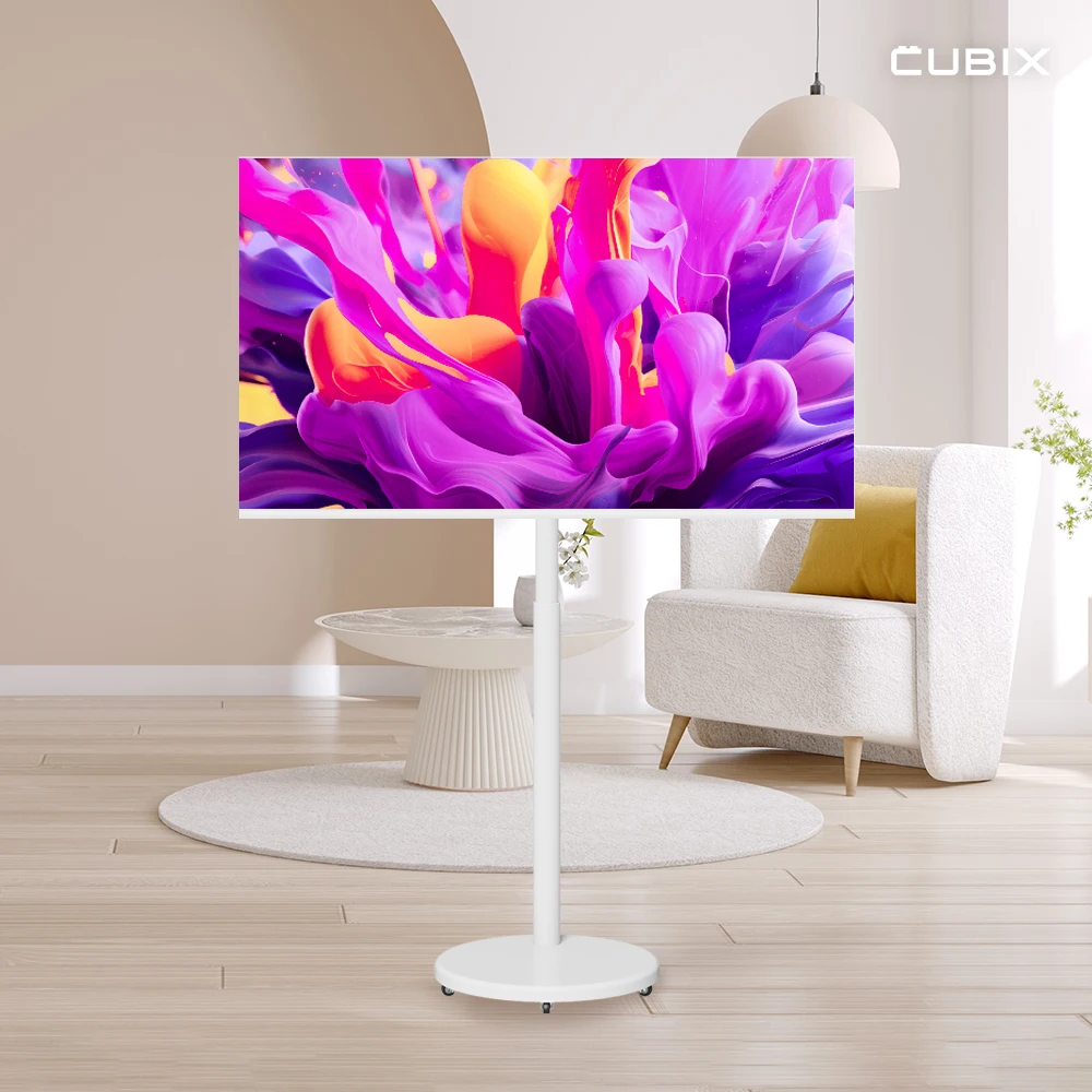 Moving cubic 32 inch FHD QLED White Edition Samtan BiMi X1 series smart TV Samten BiMi small BiMi