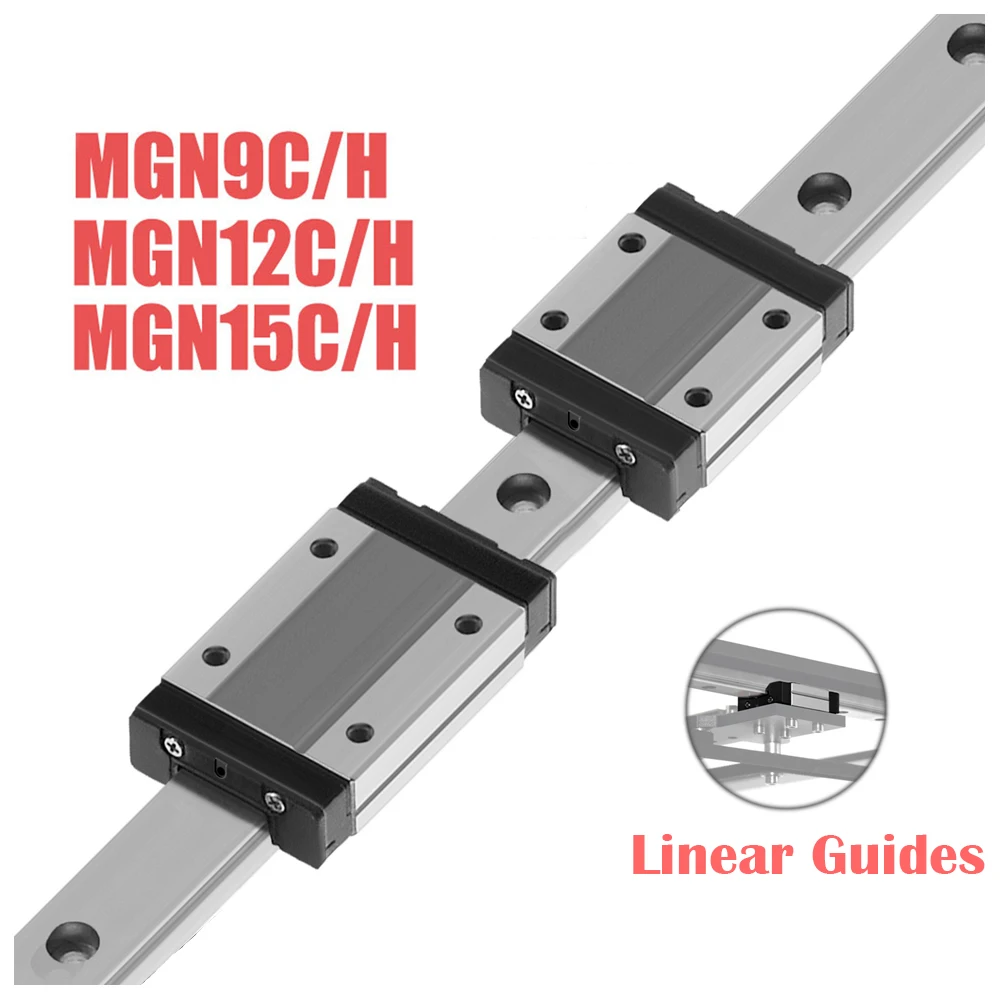 CNC Linear Rail MGN12 MGN15 MGN9 100 200 300 350 400 450 500 600 MM Miniature Linear Rail Slide For CNC Machine 3D Printer Part