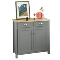 SoBuy FSB25-HG Sideboard with 2 drawers and 2 doors Dresser Kitchen wardrobe with working plate hallway wardrobe side wardrobe
