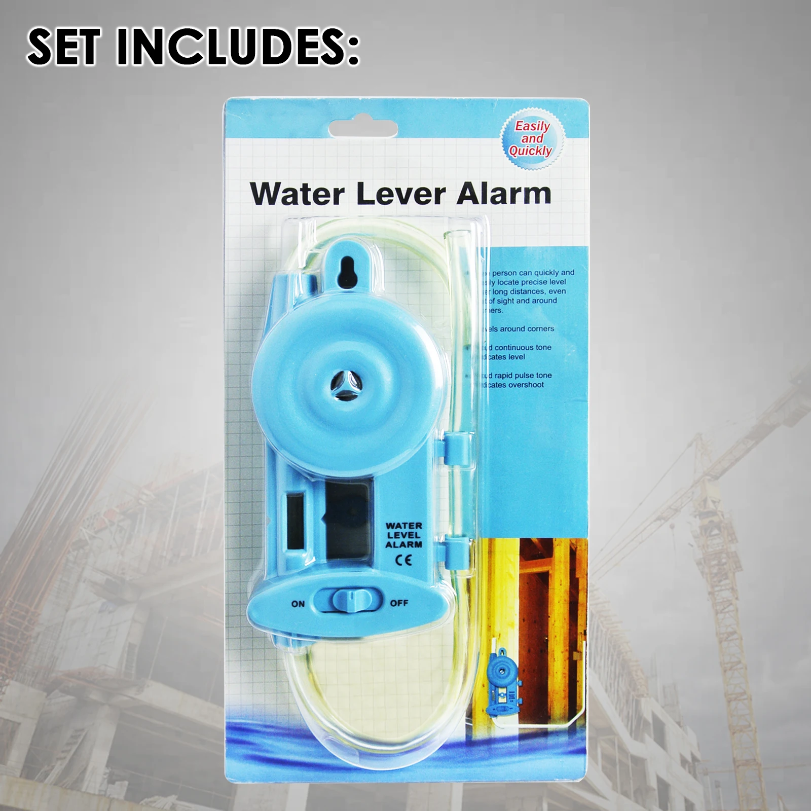 Electronic Water Level Alarm w/ Power Lamp & Groove Red LED CE Marking for Fences, Frame, Construction