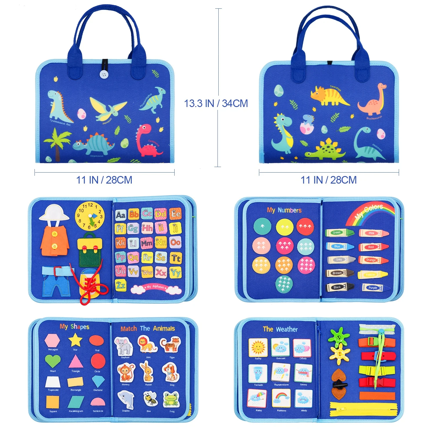Montessori Busy Board Toys For Toddlers Busy Book For Fine Motor Educational Learning Activities With Life Skills Sensory Toys
