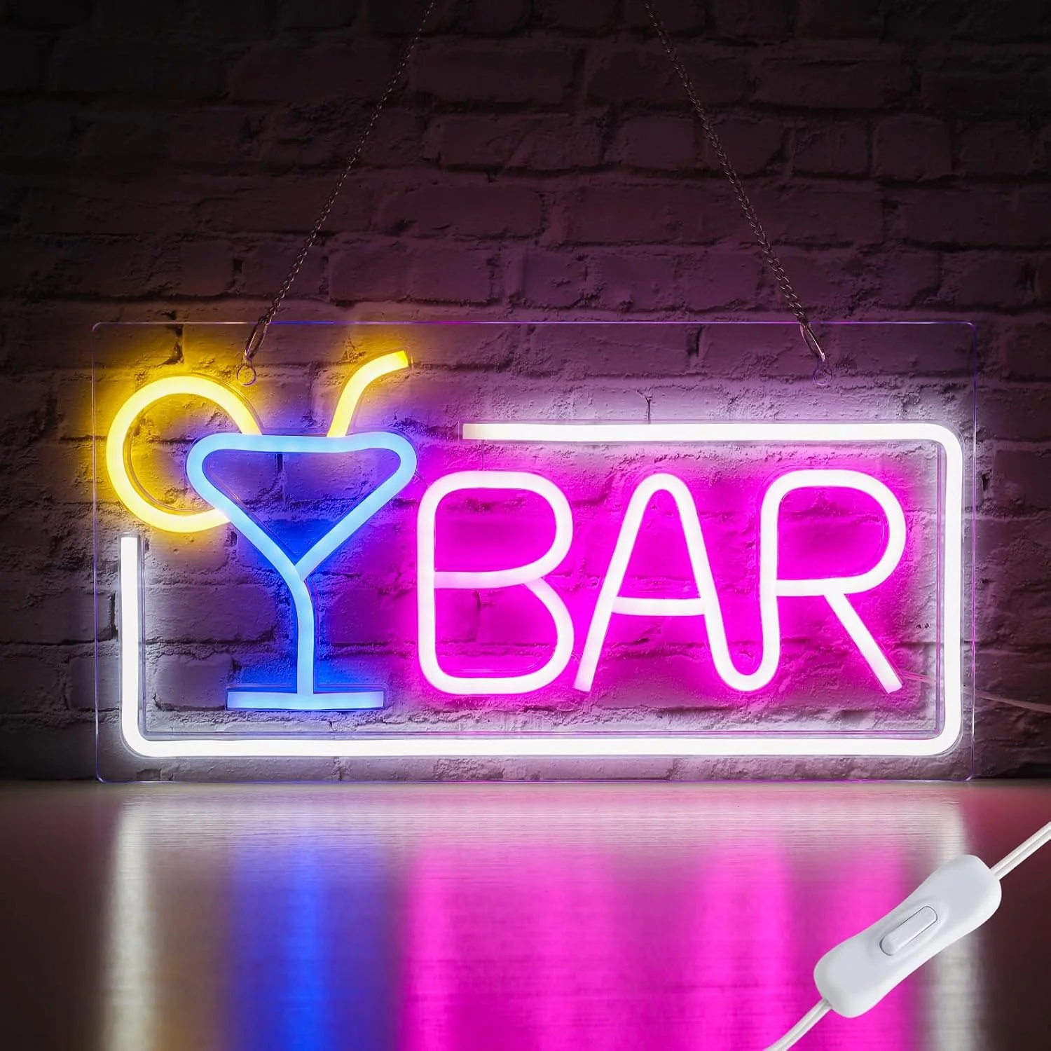 

Bar Neon Signs Home Bar Wall Decor Bright LED Bar Sign Premium Acrylic Cocktail Bar LED Signs for Bar Bistro Party Club Pub