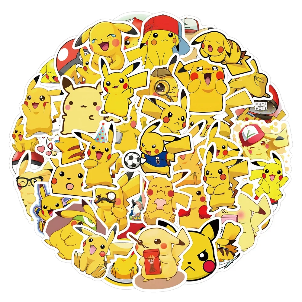 AliExpress TAKARA TOMY 10/30/60PCS Pokemon Cute Pikachu Stickers For Kids DIY Skateboard Notebook Bicycle Laptop Suitcase