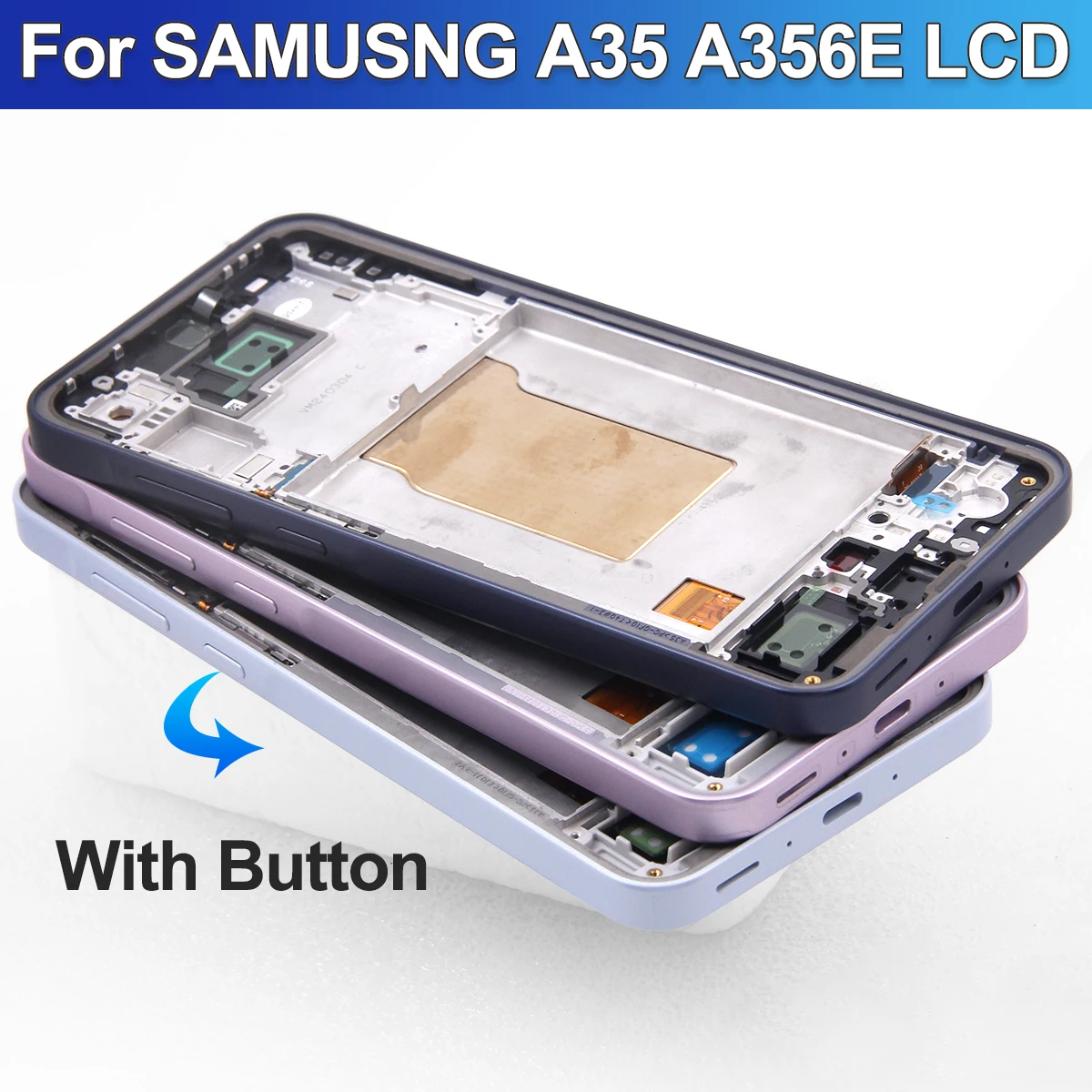 AMOLED For Samsung A35 5G LCD Display Touch Screen Digitizer for Samsung A35 A356B A356E/DS A356B/DS SM-A356U LCD With Frame