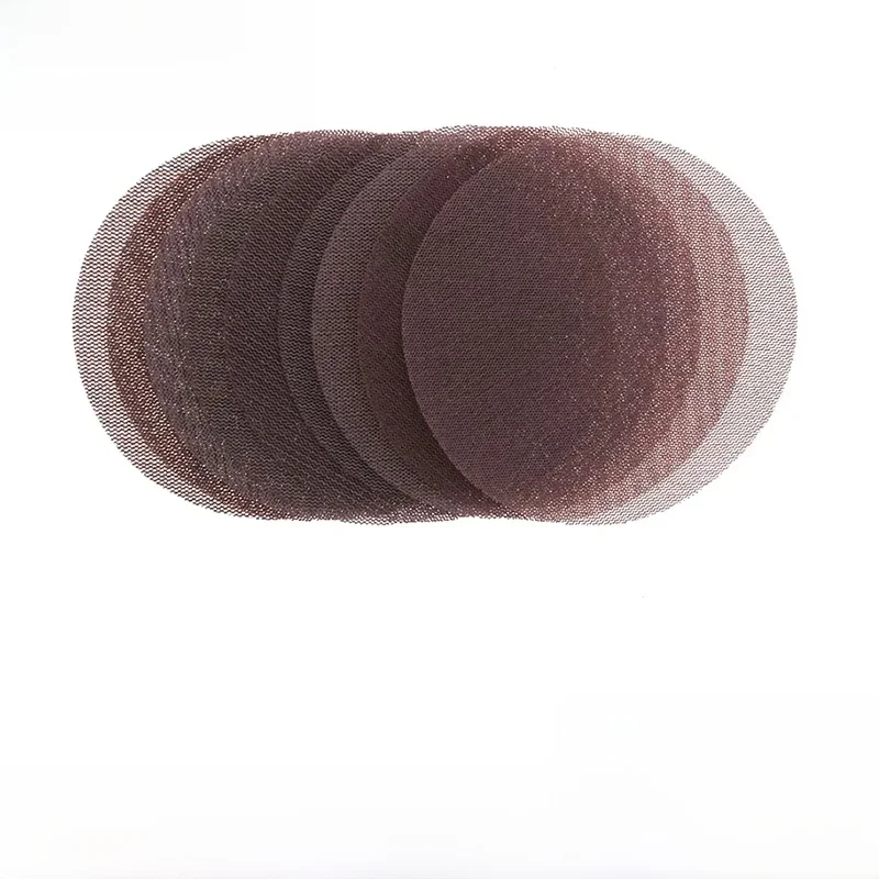 Disques abrasifs sans poussière en maille de 5/6 pouces, 10 pièces, papier de verre de polissage à crochet et boucle, grain 60 à 1000