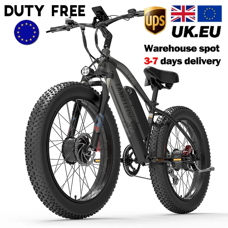 LANKELEISI MG740PLUS Electric Bike 2000W Motor 48V16AH Mountain Snow Electric Bicycles Fat Tire Full Suspension Off-Road ebike