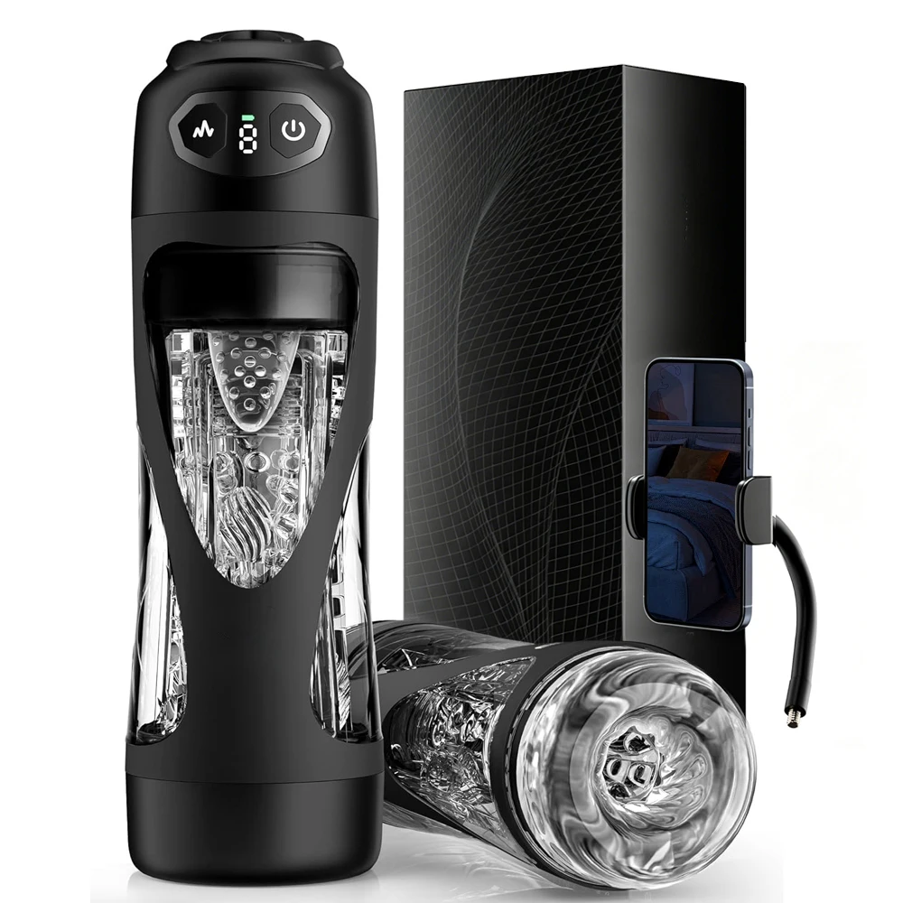 Automatic Male Masturbator Cup 7 Sucking Rotating Licking Modes Pocket Pussy Stroker Blowjob Penis Pump Sex Toys For Men 18+
