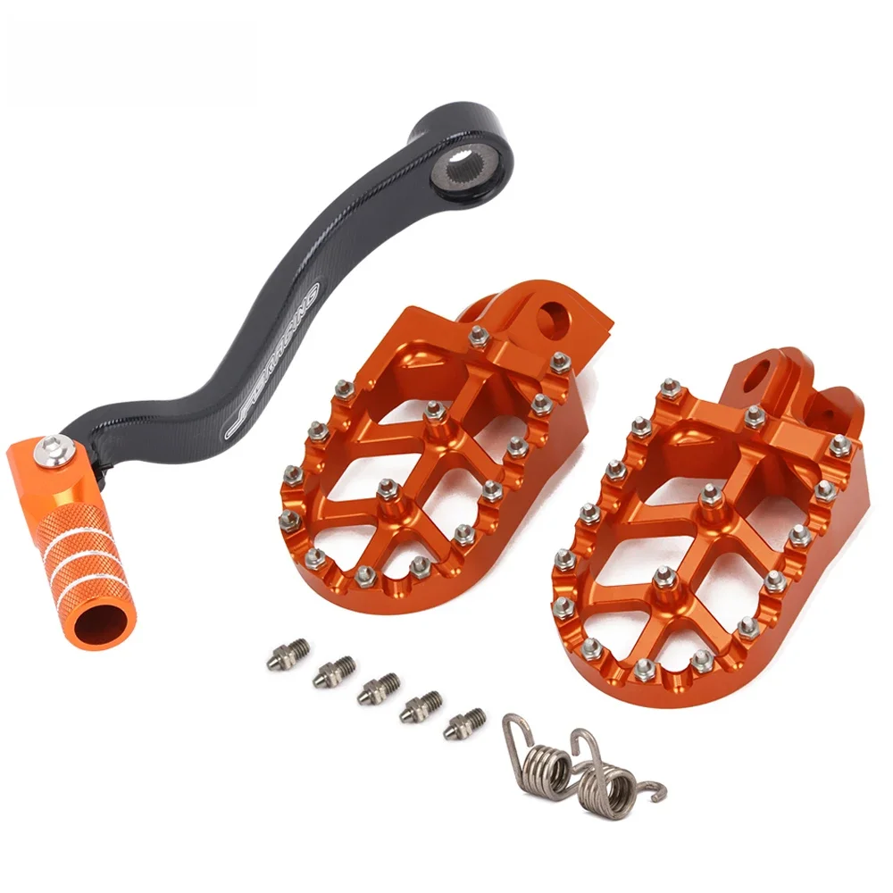 Motocyklowe CNC dźwignie zmiany biegów, podnóżki, podpórki pod stopy, pedały, podesty do KTM SX SXF XC XCW XCFW EXC MXC 125 150 250 JFG — zdjęcie 2