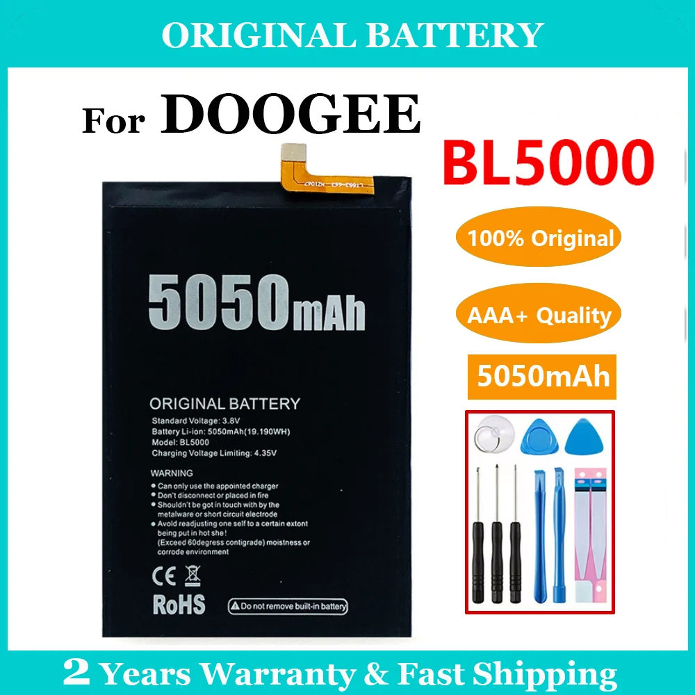 

100% Оригинальный 5050mAh DOOGEE BL5000 Аккумулятор Для DOOGEE BL5000 фотоаккумулятор + Бесплатные инструменты Быстрая доставка