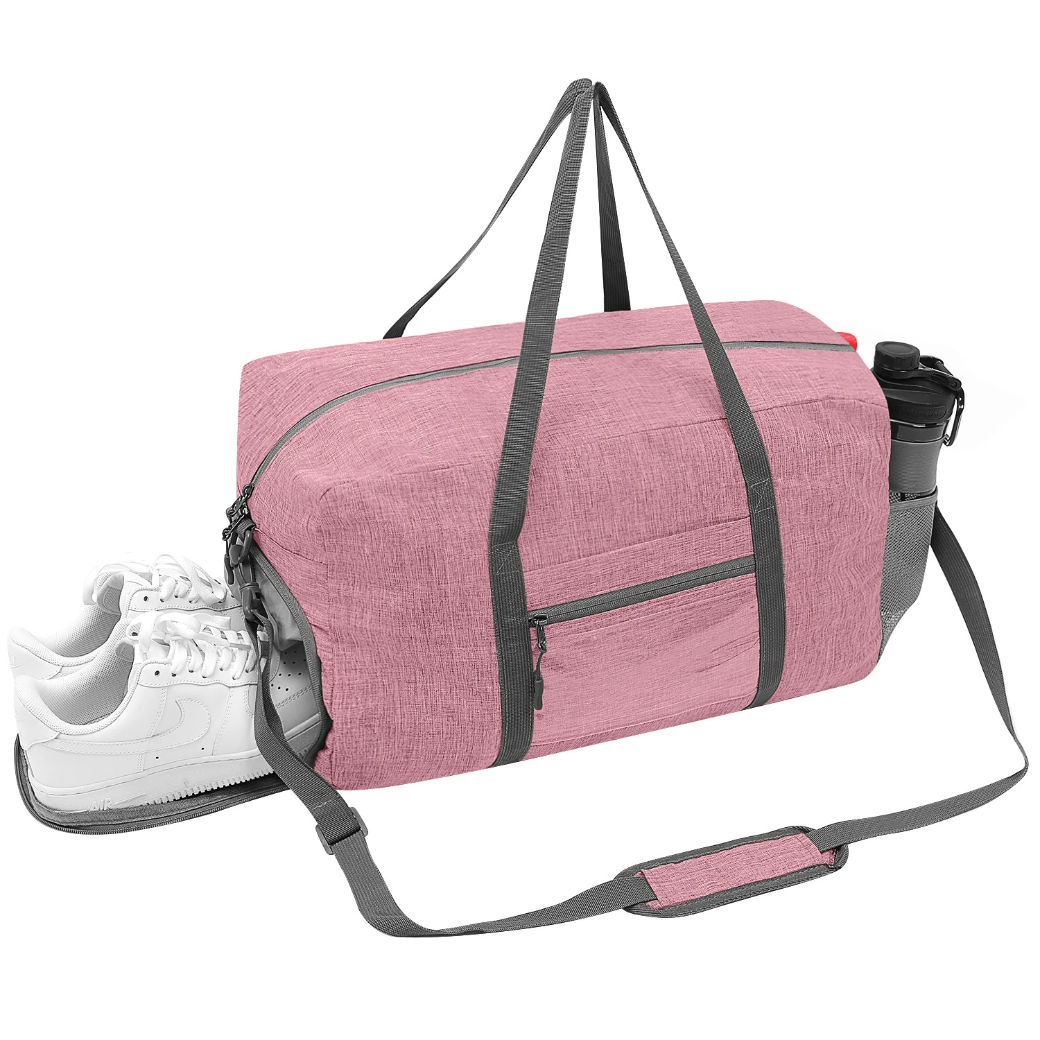 

Large-Capacity Gym Bags Are the Ideal Choice for Sports Enthusiasts. The Independent Shoe Compartment on the Side Can Isolate Dirty Shoes and Prevent Them from Being Mixed with Clean Clothes. The Multi-Pocket Design Makes It Convenient to Store Small Item