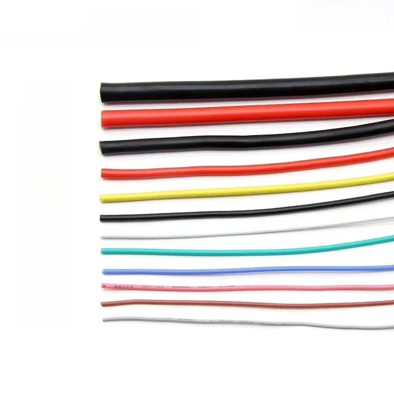 1/10M 14/16/18/20/22/24/26/28/30AWG UL3239 3KV fil de Silicone isolé câble électrique en cuivre étamé 3000V