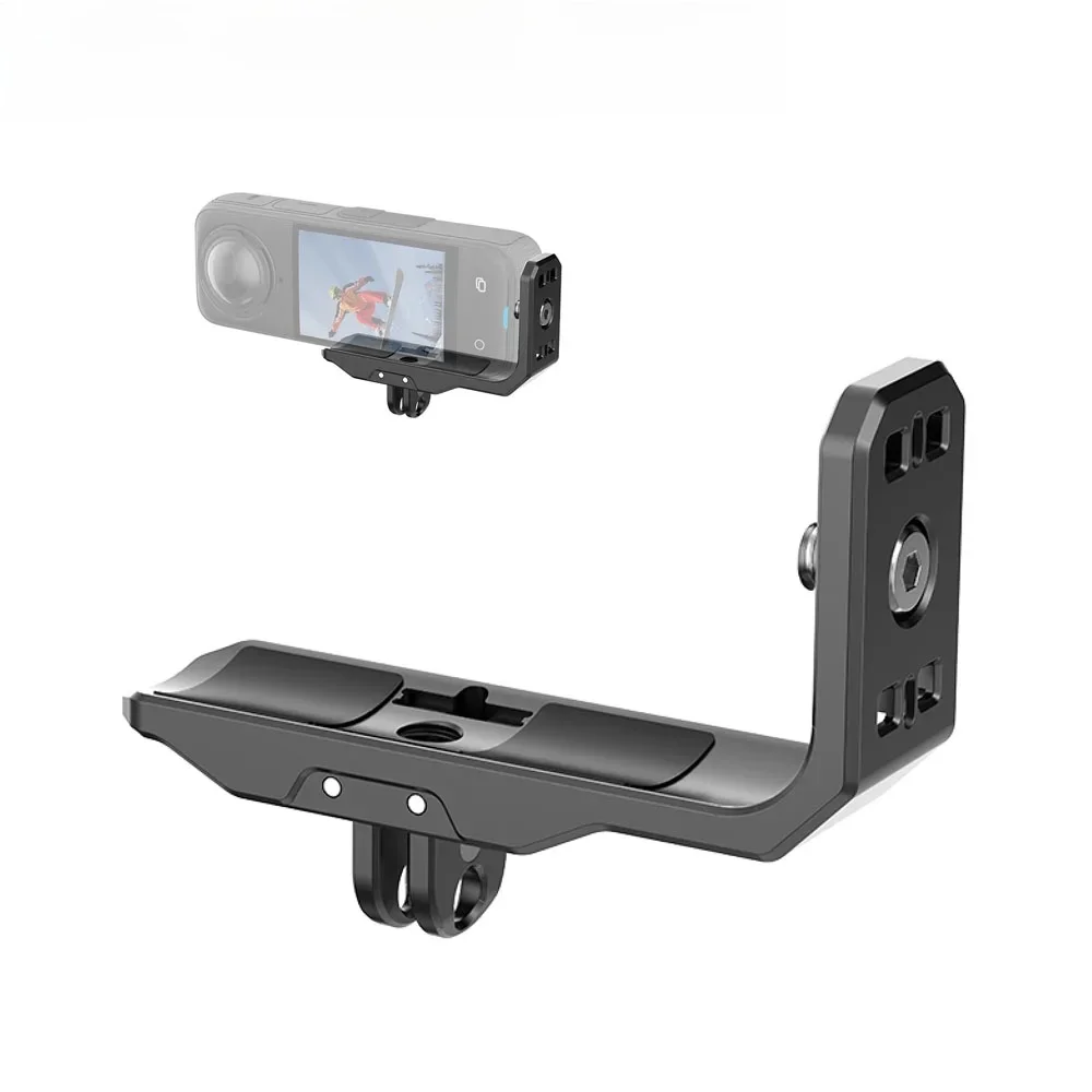 PULUZ – metalowy uchwyt L do szybkiego montażu, umożliwiający pionowe i poziome nagrywanie, kompatybilny z Insta360 X6, X5, X4 – akcesoria do Insta360 X6, X5, X4. — zdjęcie produktu 7