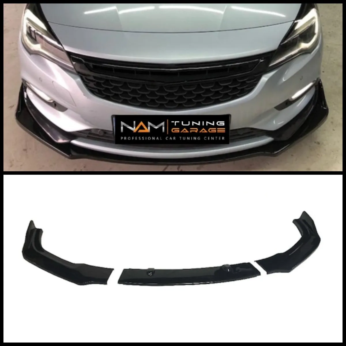 For Opel Astra K Front Bumper Lip Body Kit Spoiler Splitter Diffuser Lip 3pcs High Quality ABS Plastic Professional Universal