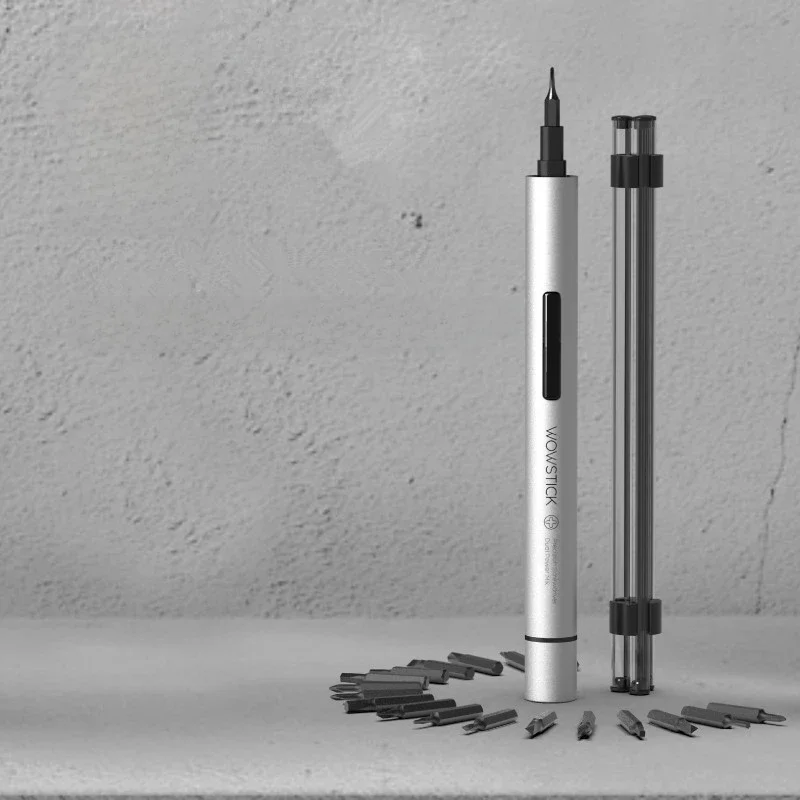 Wowstick Try 1P + Kit de tournevis électrique 19 en 1 tournevis électrique sans fil multi-positions S2 réparation de téléphone en alliage d'aluminium