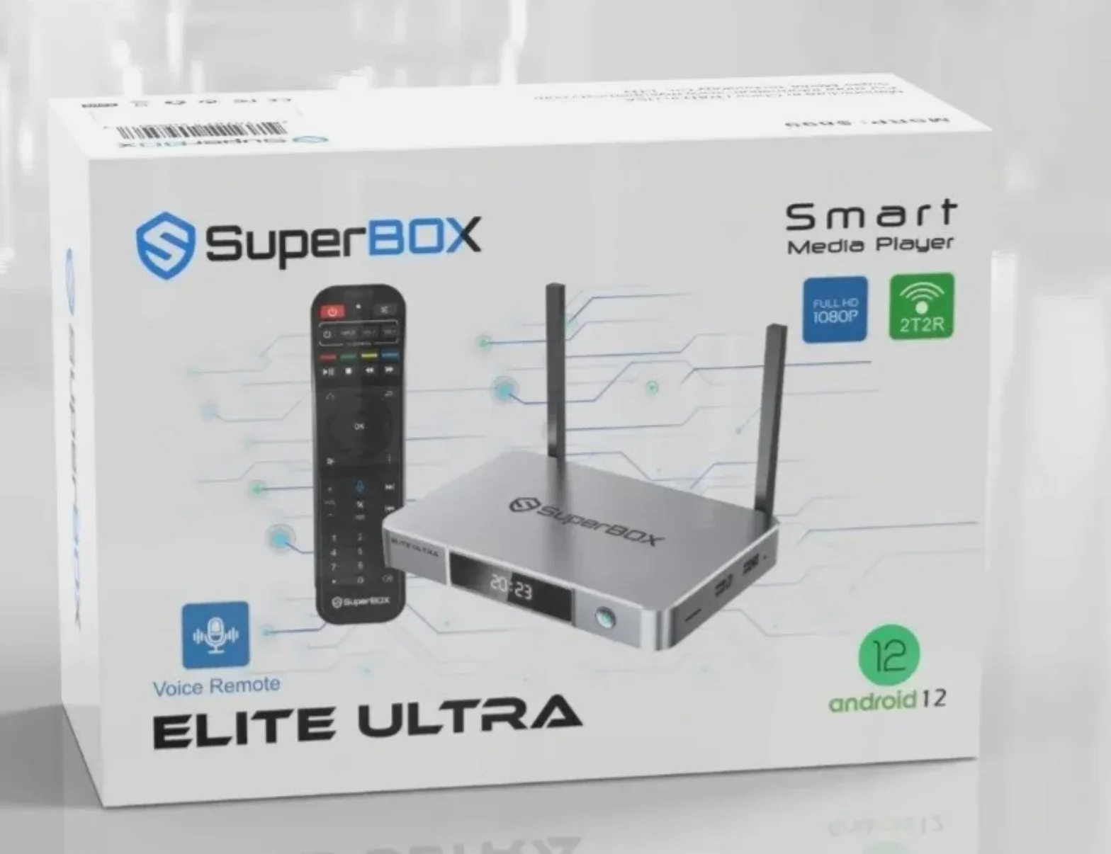 Promo Offer buy 2 get 1 free Offer SuperBox Elite Ultra with Premium Apps-Voice Remote