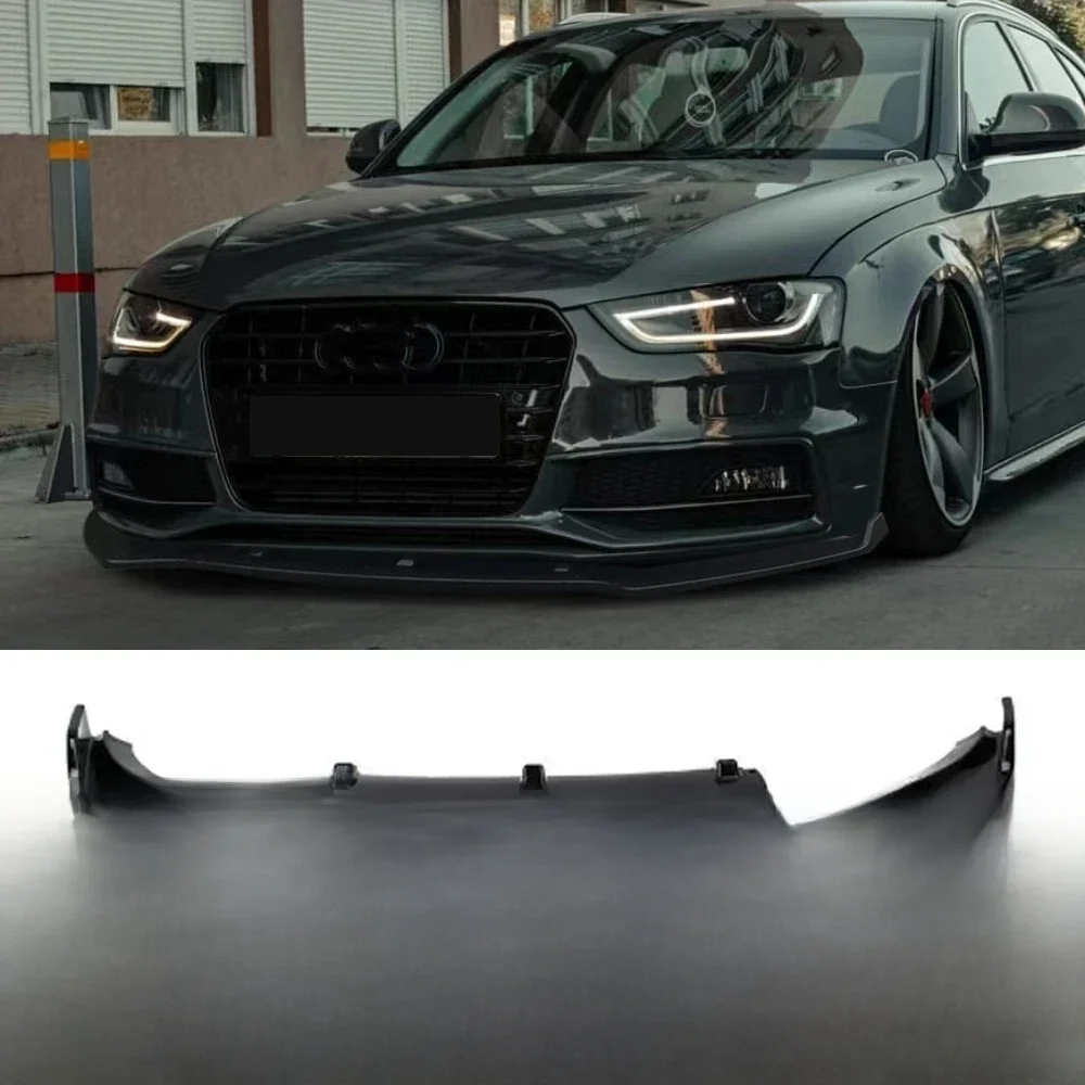 MAX Style Car Front Bumper Lip Spoiler Splitter Diffuser Bodykits Dla Audi A4 B8 2009 2010 2011 2012 B8.5 2013 2014 2015 2016 — zdjęcie 2