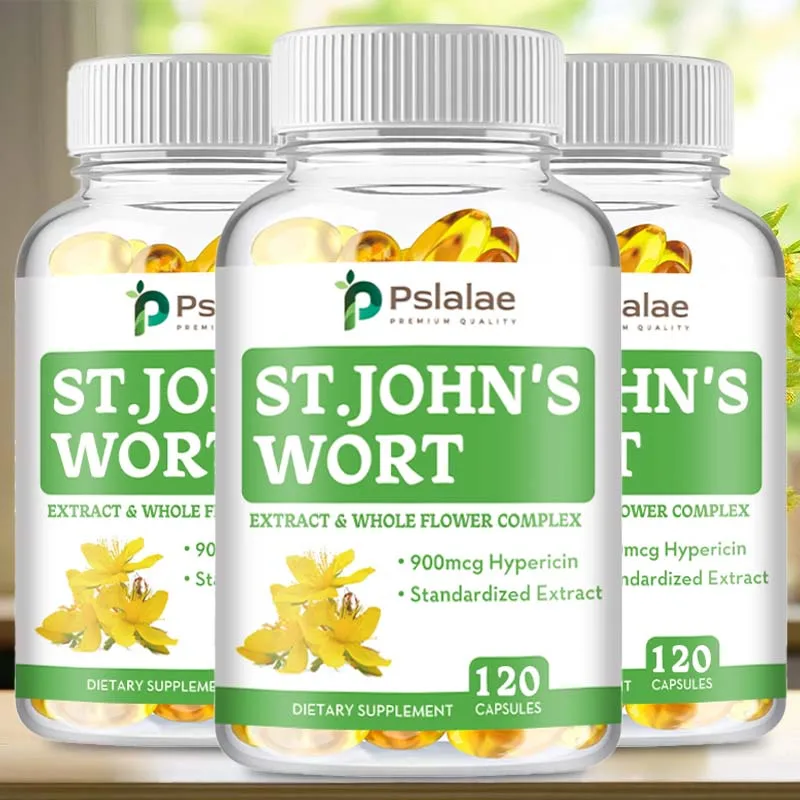 

Добавка St. John's Wort-помогает сбалансировать тело, улучшить низкое настроение и справиться с тревогой, вызванной стрессом-120 капсул