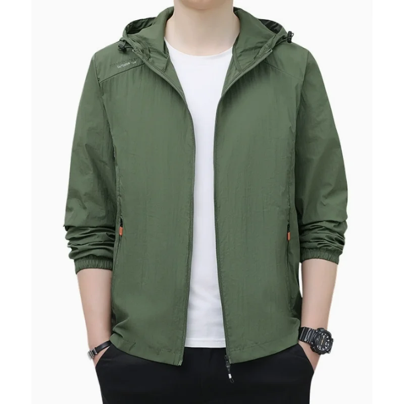 Men's UV Protective Hoodie Jacket UPF 50+Breathable Lightweight Waterproof  Windbreaker Unisex Ultra-Light Sport Outerwear C250