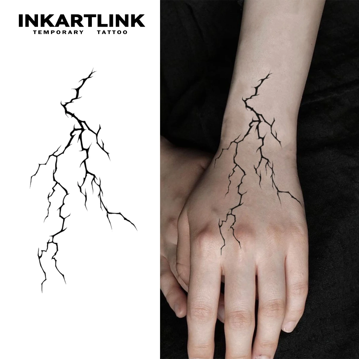 Lightning Rift Temporary Tattoo,Lasts To 15 Days New Technology Magic Waterproof Semi Permanent Sticker.