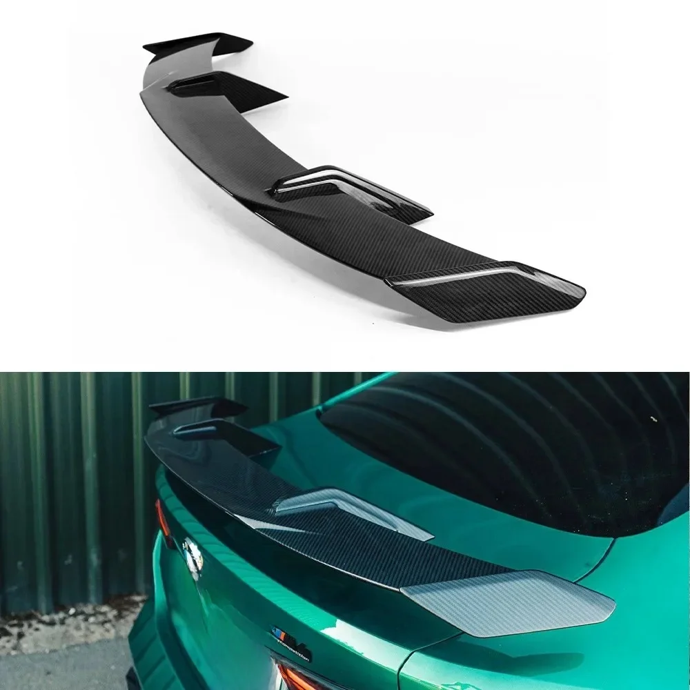 Dla BMW M3 M4 G80 G82 MP Style Tylne skrzydło Suche włókno węglowe Stałe skrzydło Spoiler Modyfikacja samochodu Dekoracja Spoiler samochodowy — 2