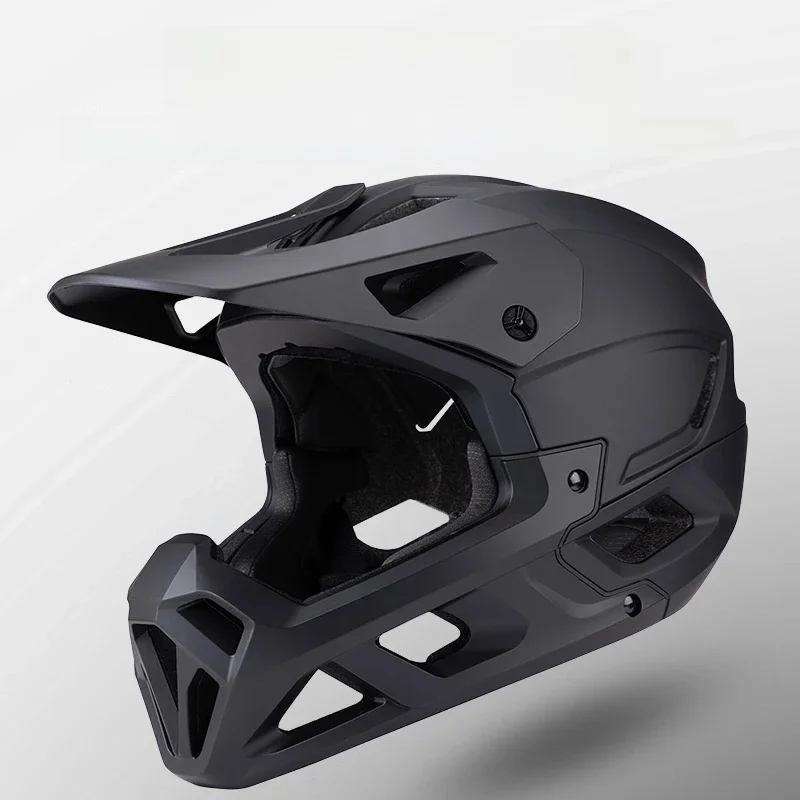 AliExpress Horntour 2025 Adult Mountain Bike Helmet Full Face Integrally Molded Motorcycle Riding Safety Bicycle Helmet Head Protection