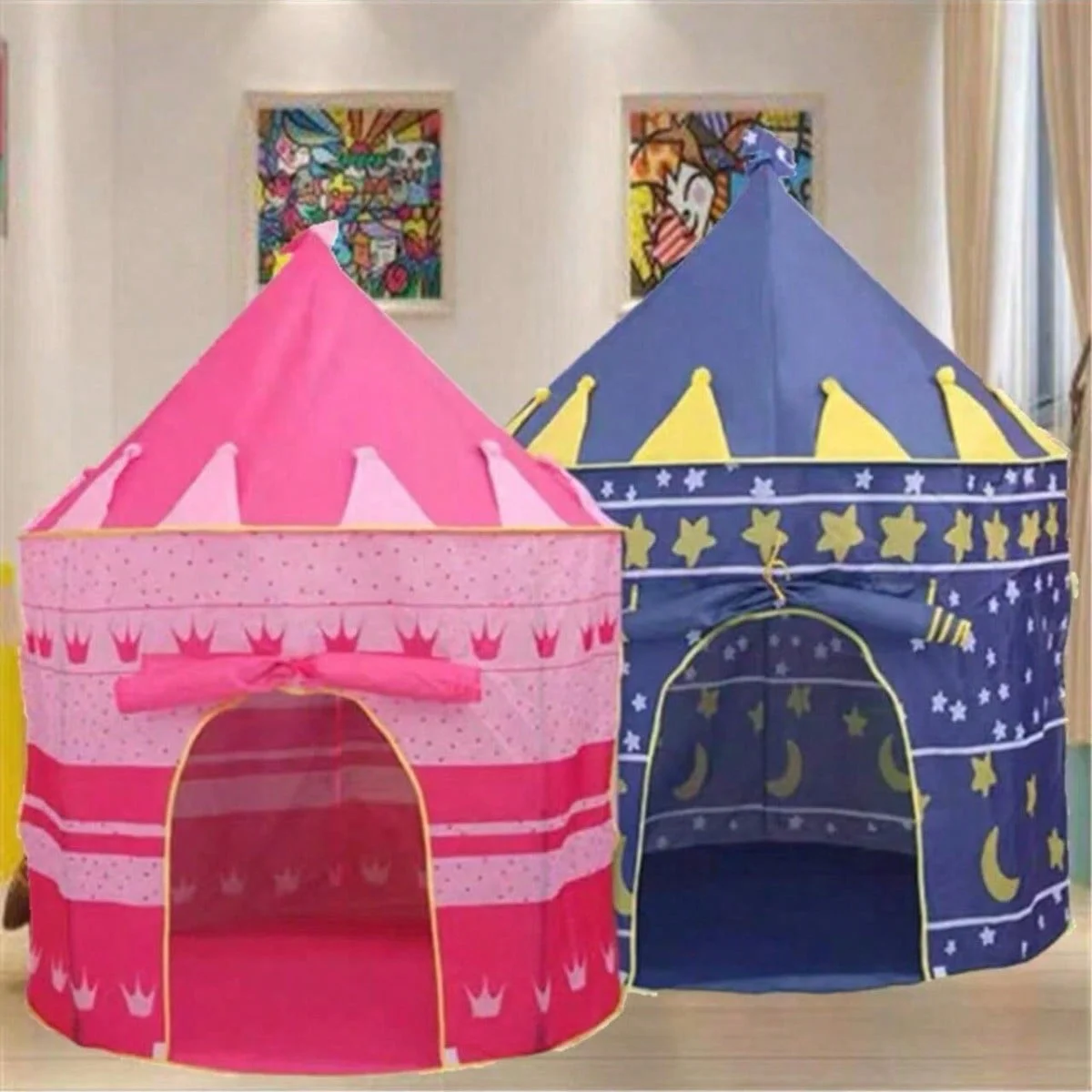 Portable Castle Tent for Boys and Girls-Fun and Magical Adventure Children's Campaign Tent Children's Folding Tent