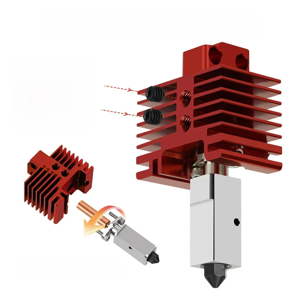Hotend do Bambu Lab P1P X1C P1S X1 V2.0, ulepszona głowica drukująca, części do drukarek 3D dla Bambulab — zdjęcie produktu 7