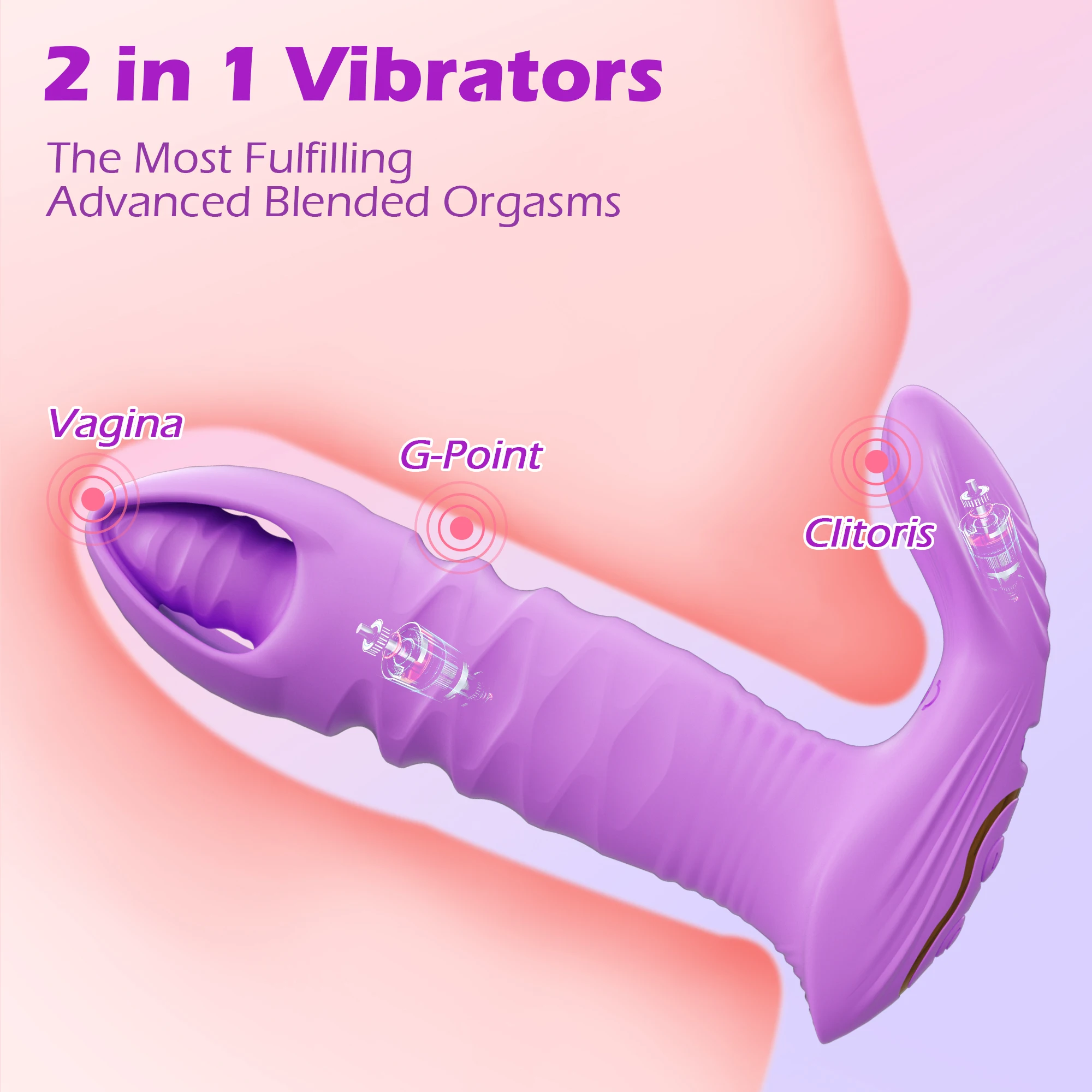 2 In 1 Telescopic APP Control Vibrator Female Clitoral Stimulation G Spot Massager Wearable Sex Toys for Women Couples Adults