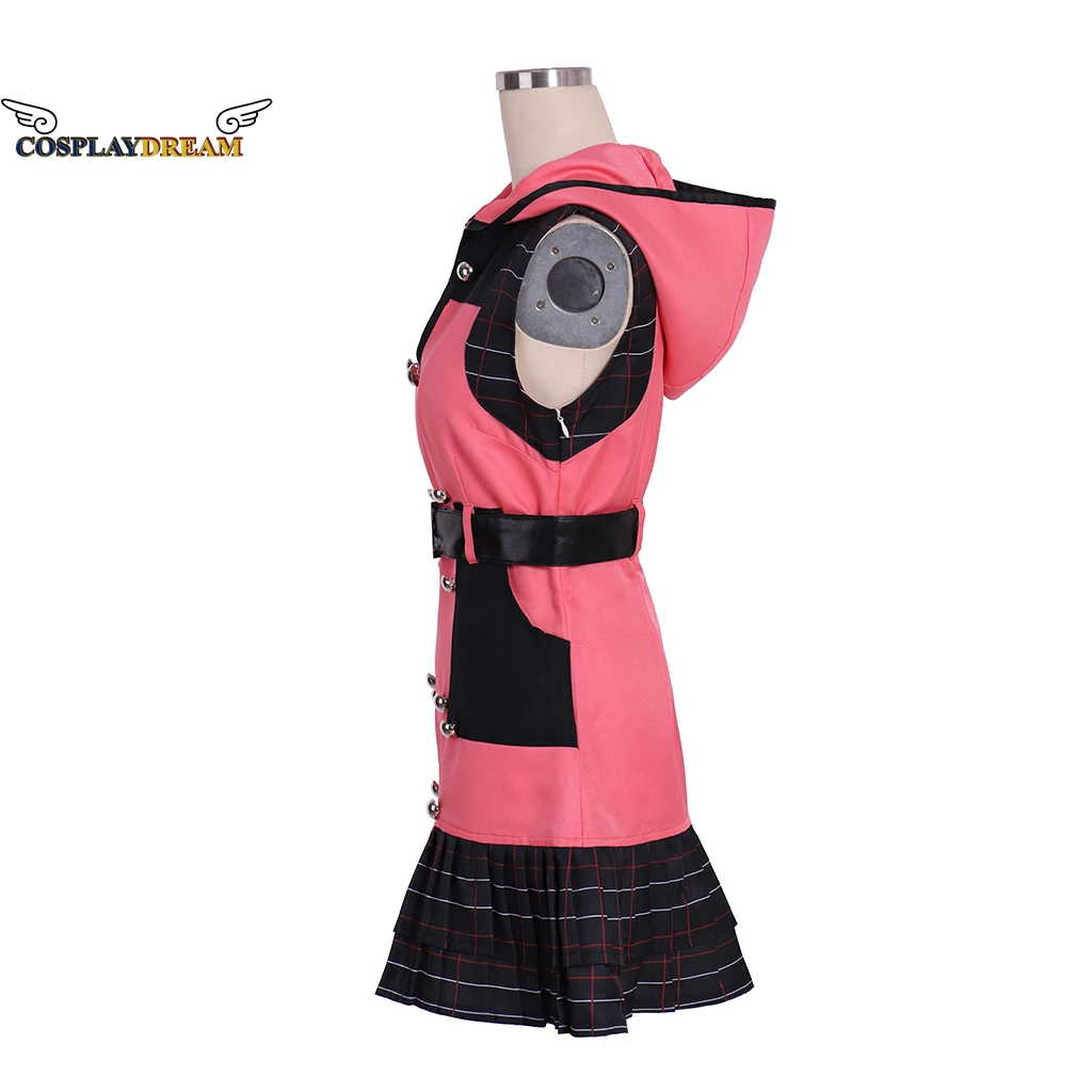 Kingdom Hearts III Kairi Cosplay Costume Outfit Combat Women Halloween Carnival Cosplay Costume KH III Kairi Cosplay Pink Dress