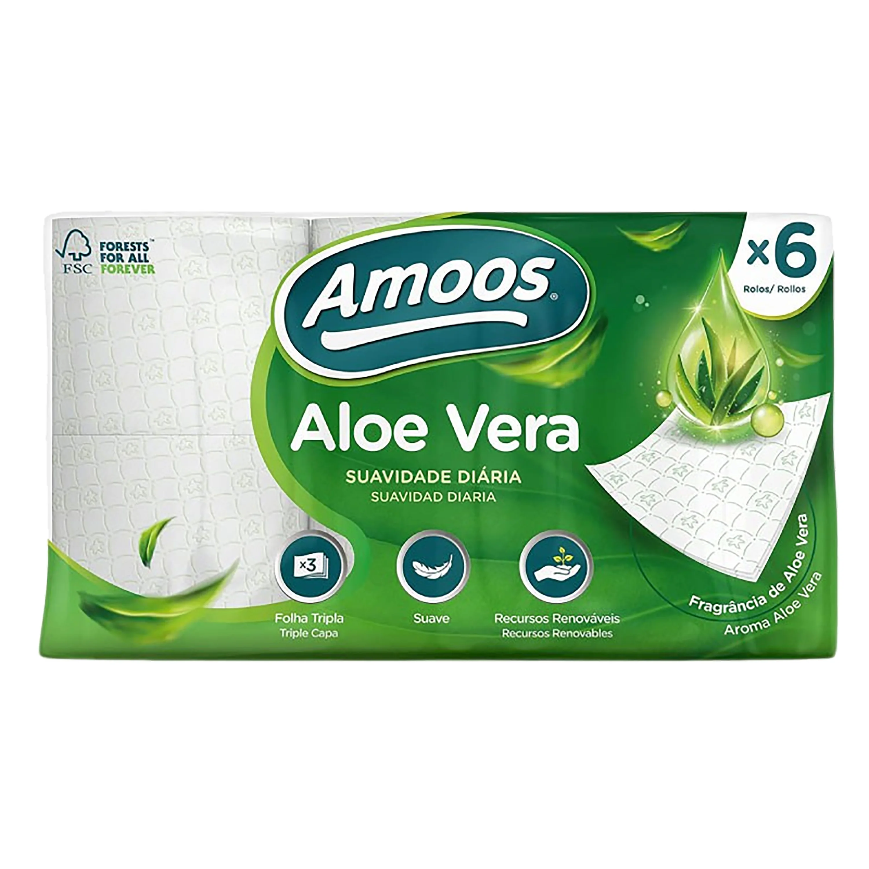 TRIPLE Layer toilet paper Aloe Vera soft 100% renewable resources 20 meters  Pack of 42 84 or 168 PCs best quality price ratio - AliExpress 66