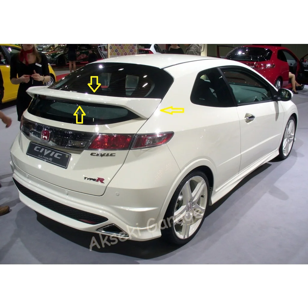 For HONDA CIVIC FN2 2007-2011 FIBERGLAS Spoiler--Auto Accessories Car Styling Chrome Wings Diffuser Flaps Tires Battery Body Kit