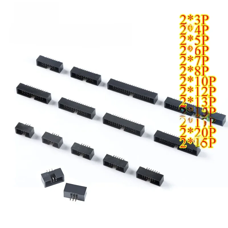 10 sztuk/partia DC3 1.27mm Pitch IDC Box Pin Header złącze prosto Pin DC3 1.27mm dwurzędowe męskie gniazdo DC3 nagłówki 2x3-25Pin — zdjęcie 2