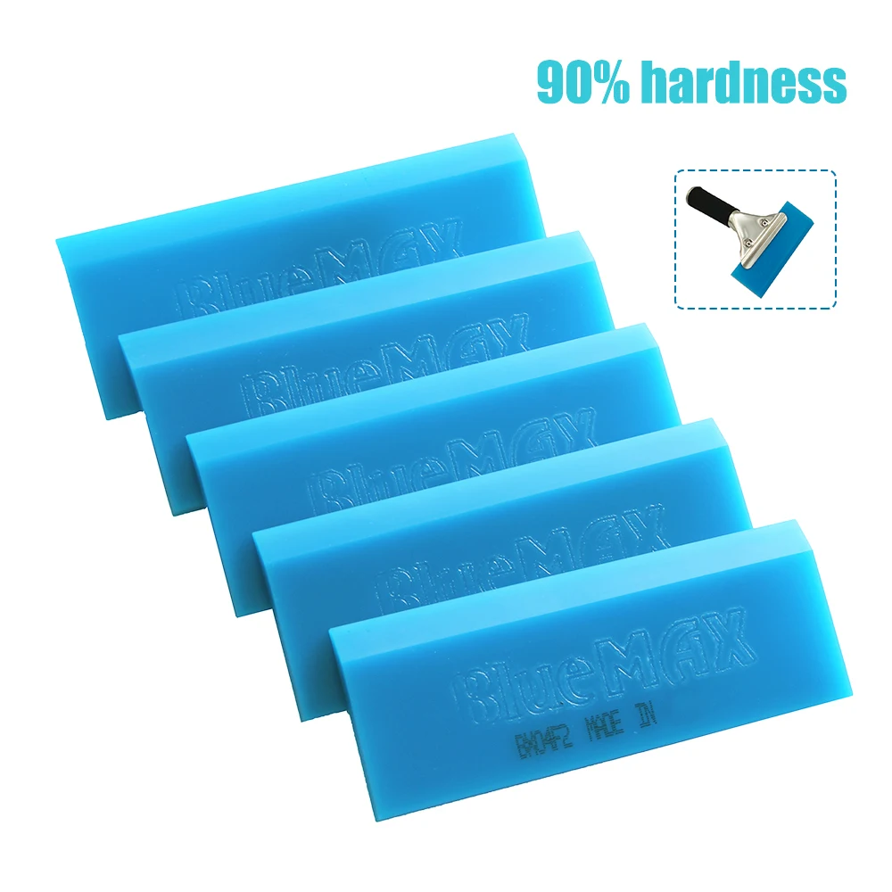 TOFAR 5/10pcs Replacement BLUEMAX Rubber Blade Squeegee for Protect Film Wrap Strip Car Tinting Window Cleaning Tool Water Wiper